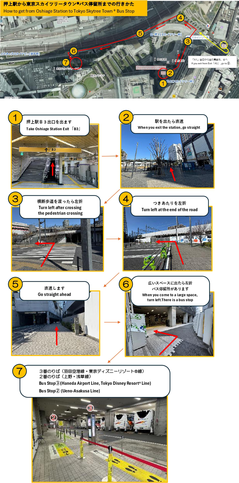 バス停留所までの行き方